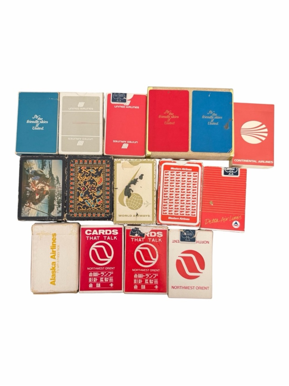 Lot of Vintage Airlines Playing Cards (14)